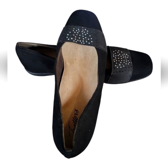 Trotters Samatha Sparkle Elastic Band Cushioned Footbed Arch Support Shoes 9 1/2 - Picture 2 of 7